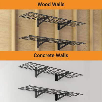1x4 ft Garage Shelving, Pantry Storage, 300 lbs Total Load Capacity Wall - Image 6