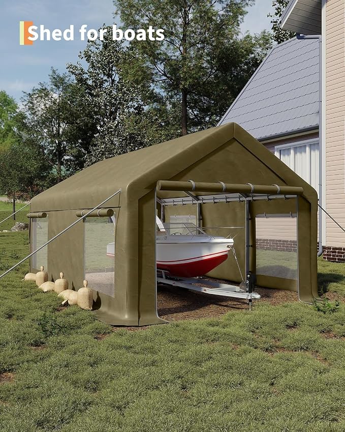 12 x 20ft Heavy-Duty Carport Canopy - Image 2