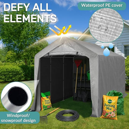 Outvita Outdoor Portable Storage Shed Tent, 8x12 ft Waterproof Carport - Image 3