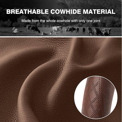 【2025 Model】 High-Grade Real Cowhide Steering Wheel Cover - Image 3