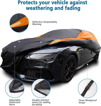 MORNYRAY Waterproof Car Cover All Weather Snowproof UV Protection Windproof - Image 2