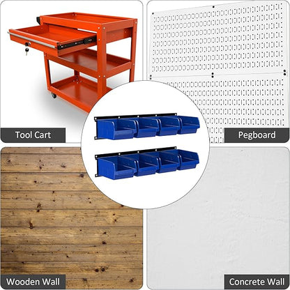UNITEDPOWER wall mounted garage storage bin, Parts Rack, Plastic Hanging - Image 7