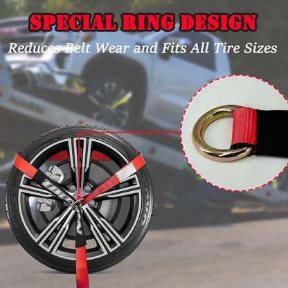 4 Pack Car Tie Down Straps for Trailers - Image 2