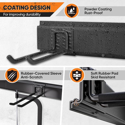Garden Tool Organizer Wall Mount, 96 inches Tool Storage Rack - Image 4