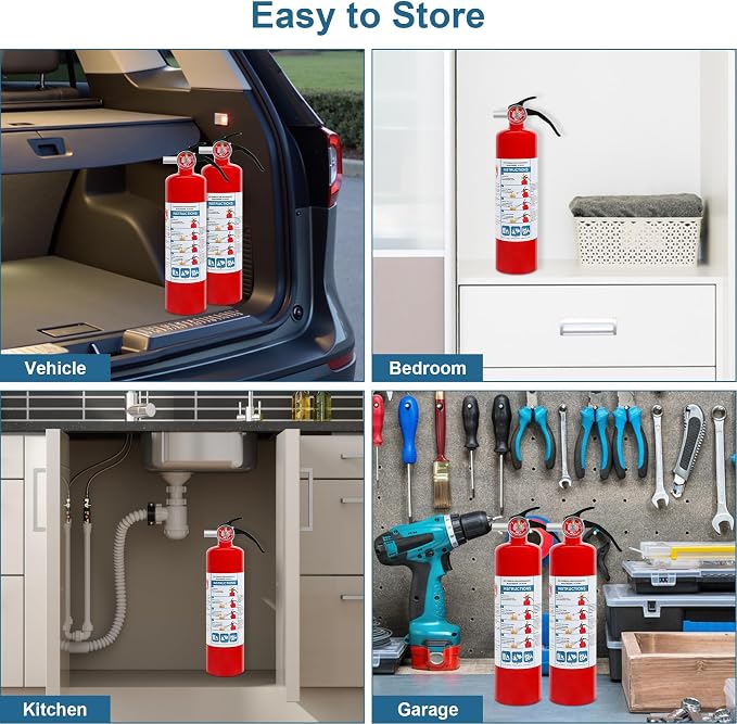 2 Pack Dry Chemical Fire Extinguishers 2.5 lb ABC, Boat Use, 1A:10B:C Rating - Image 5