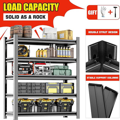5 Shelf Storage Unit – Heavy Duty Shelving Rack - Image 7