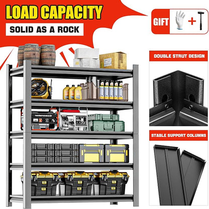 Heavy Duty Shelving – Metal 5 Shelf Storage Unit - Image 7