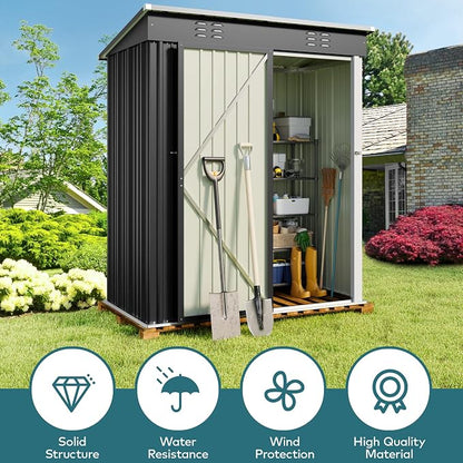 Gizoon 5 'x 3'Outdoor Storage Shed - Image 3