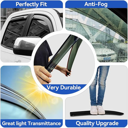 Window Visors Rain Guards for 2007 2008 2009 2010 2011 Honda CRV, Out-Channel - Image 4