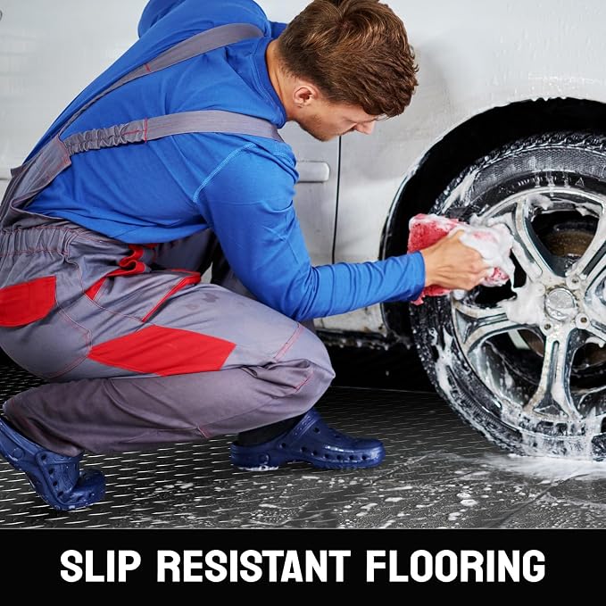TUFFIOM 7.5x22 FT Garage Floor Mat, Thickened Diamond Plate PVC Garage Mats - Image 6