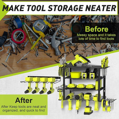 5 Layers 2 IN 1 Power Tool Organizer Wall Mount - Image 8