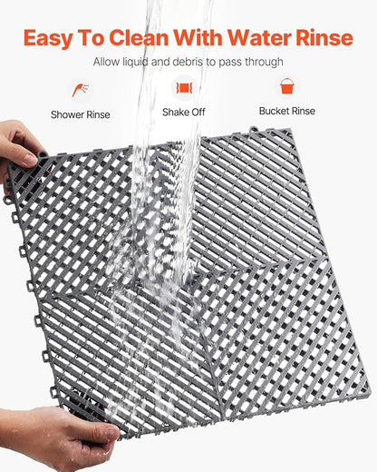 VEVOR Interlocking Drainage Mat, 15.7” x 15.7” Modular Interlocking Cushion - Image 4