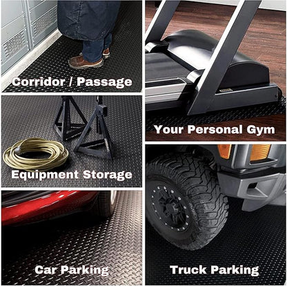 SEAL 6 x 20 Ft Premium Garage Floor Mat, Solid 2.8mm Thickened Black Commercial - Image 6