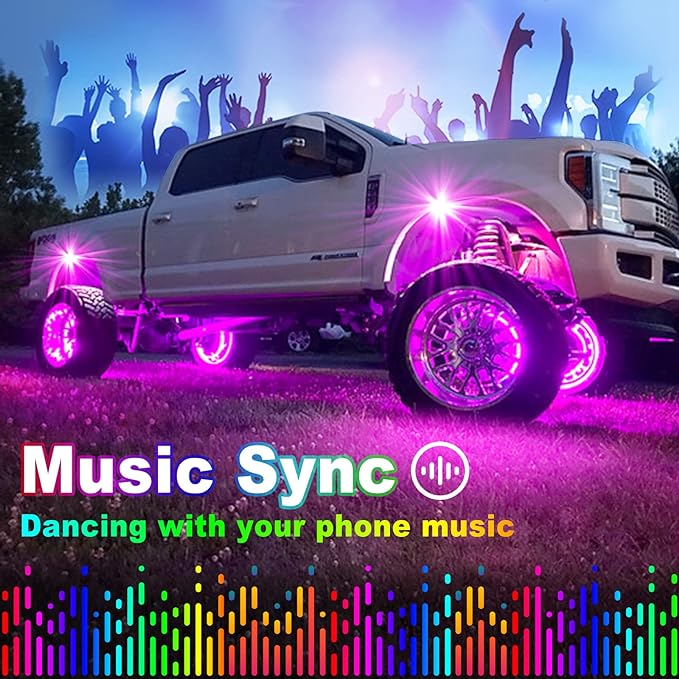 YiLaie RGB LED Rock Lights 14 Pods, 210 LEDs Lights - Image 2