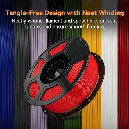 FLASHFORGE PLA Filament 1.75mm +/- 0.02mm, Matte Red 3D Printer Filament 1kg - Image 6