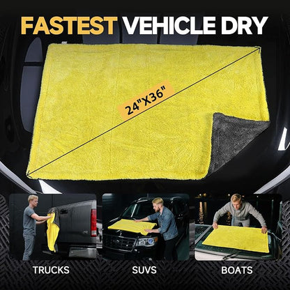 Car Drying Towel, Extra Large 36"x24" Microfiber Towel - Image 5