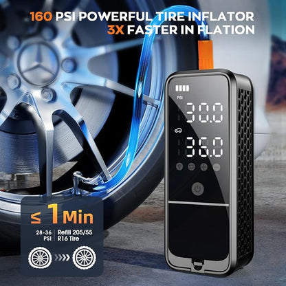 Tire Inflator Portable Air Compressor, 160 PSI Air Pump - Image 2