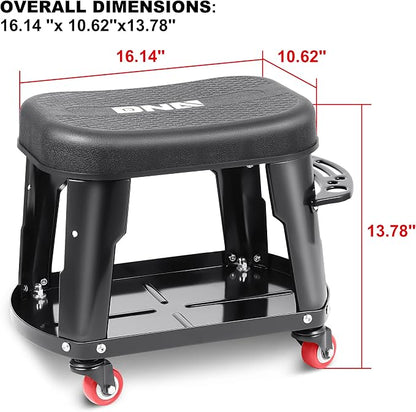 DNA MOTORING TOOLS-00252 Removable Rolling Garage Stool - Image 2