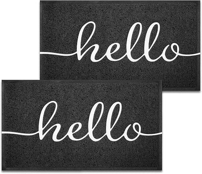 EARTHALL Door Mat 2-Pack Outside Inside Hello Doormat 30"x17.5" Durable Floor - Image 8