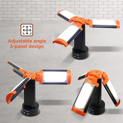 BLACK+DECKER Utility Light, Rechargeable 2000 Lumens LED 3 Panel Work Light - Image 3