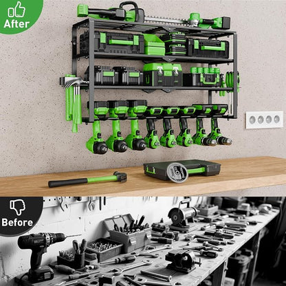 Power Tool Organizer Wall Mount, 4 Layers Tool Storage Rack - Image 5