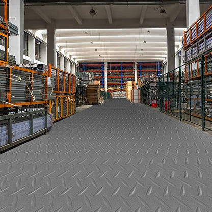 Boshen 7.5Ft x 17Ft Rubber Flooring Mats 2.9mm Thickened Diamond Plate Flooring - Image 8