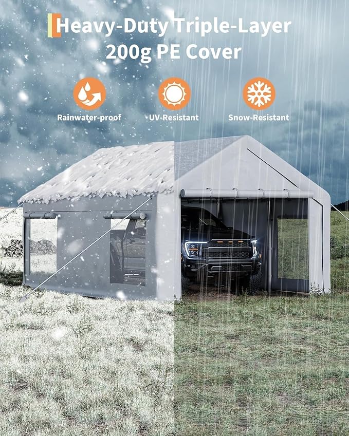 12 x 20FT Heavy Duty Carport - Image 7