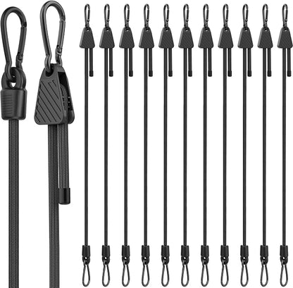 Bungee Cords with Hooks, Upgrade 36 inch Adjustable Bungee Cords with Carabiner by Rugtol
