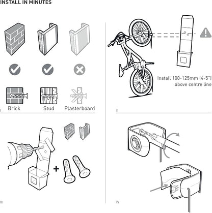 Hornit CLUG PRO | Wall Mounted Bike Rack | Secured by FIDLOCK | 5 Sizes | Easy - Image 7
