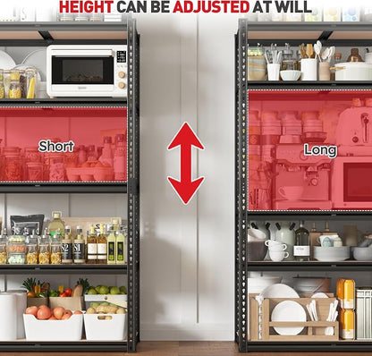 REIBII 2020LBS Storage Shelves 5 Tier Garage Shelving Heavy Duty, Adjustable - Image 6
