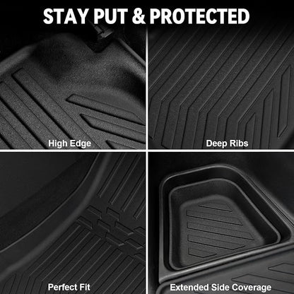 Floor Mats Set for 2017-2025 Jeep Compass Accessories, Full Coverage All - Image 6