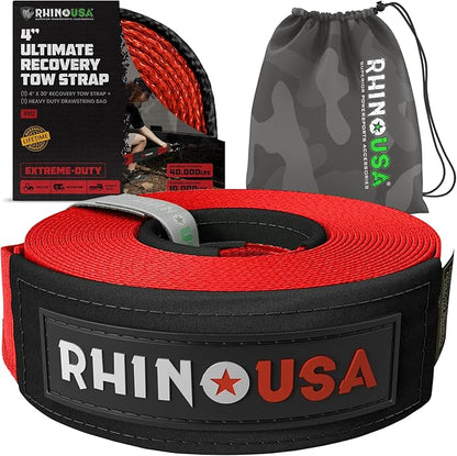 Rhino USA Recovery Tow Strap by RhinoUSAInc