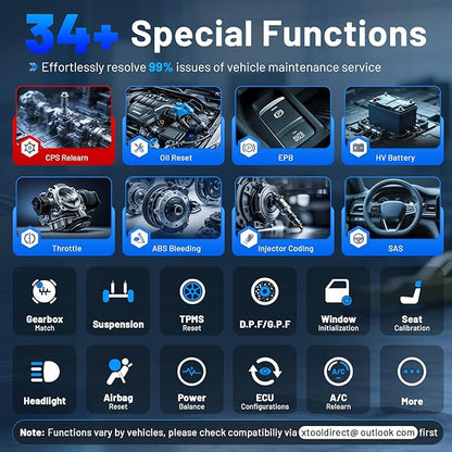 XTOOL InPlus IP616 V2.0 OBD2 Scanner Diagnostic Tool, Lifetime Update Scan Tool - Image 4