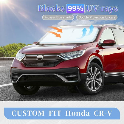 for Honda CR-V CRV 2017-2022 Sun Shade Sunshade Windshield Cover, 4-Layer Front - Image 2