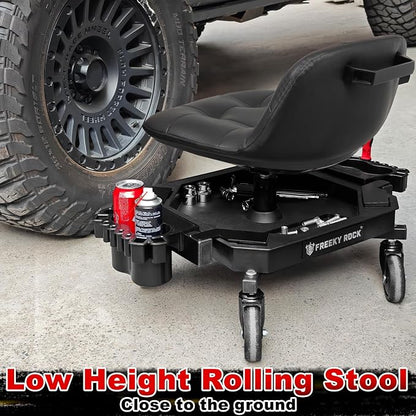 Rolling Stool with Wheels, Adjustable Height Pneumatic Garage Work Mechanic - Image 9