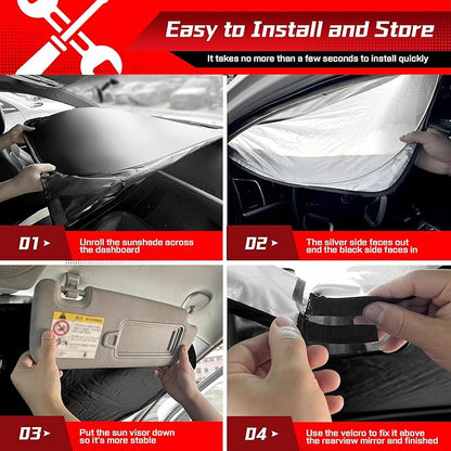 ARISMOTOR Windshield Sun Shade for S-ubaru Outback 2020-2025, Custom Fit - Image 6