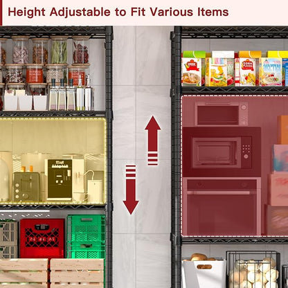PrimeZone 36" W x 16" D x 79" H Wire Storage Shelves - Image 5