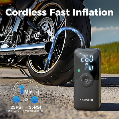 Electric Bike Pump Portable for Bicycle Tires, Compact Motor Air Pump - Image 2
