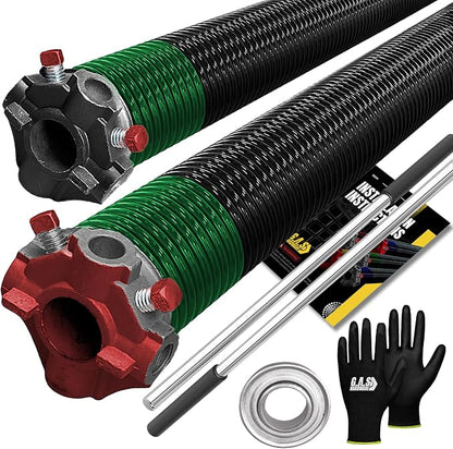 Garage Door Torsion Springs 243x2x32 Includes 1” Steel Bearing, and Winding Bars by GASHardware