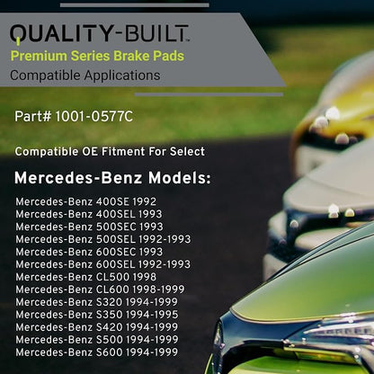 Premium Ceramic Front Brake Pads Compatible - Image 3