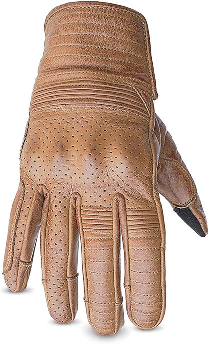 Leather Motorcycle Gloves with Adjustable Fitting Bike Riding Gloves - Image 5