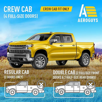 Extra Durable Window Deflectors Tape-On Window Visors Rain Guards Fit - Image 3