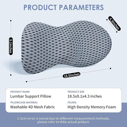 Lumbar Support Pillow, Memory Foam Back Support Pillow - Image 6