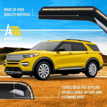 Extra Durable Window Deflectors in-Channel Window Visors Rain Guards Fit - Image 6