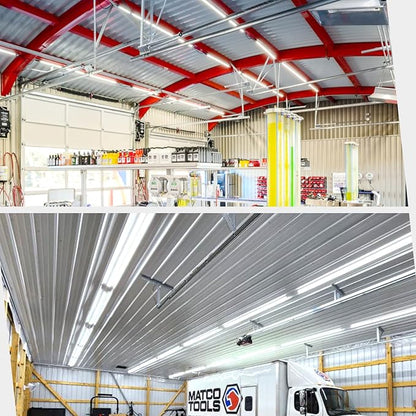 4 Pack, Led Shop Lights, 8FT Led Shop Light, 144W 6000K 19500LM Clear White - Image 6
