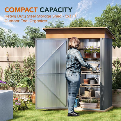 5x3FT Multi-Used Shed & Outdoor Storage Shed - Image 3