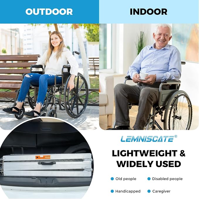 LEMNISCATE Portable Wheelchair Ramp, 7FT Ramps - Image 7