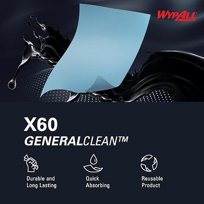 WypAll GeneralClean X60 Cloths Multi-Task Cleaning Wipes, Strong and Absorbent - Image 13