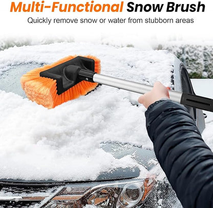 65" Car Wash Brush with Extension Pole, Car Wash 12" Dip Soft Five-Sided Brush - Image 4