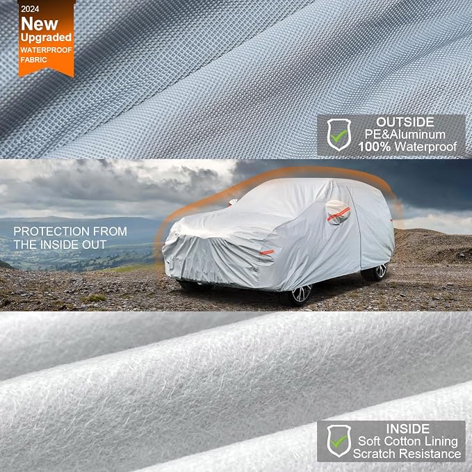 Kayme 6 Layers Hatchback Car Cover Waterproof All Weather - Image 2